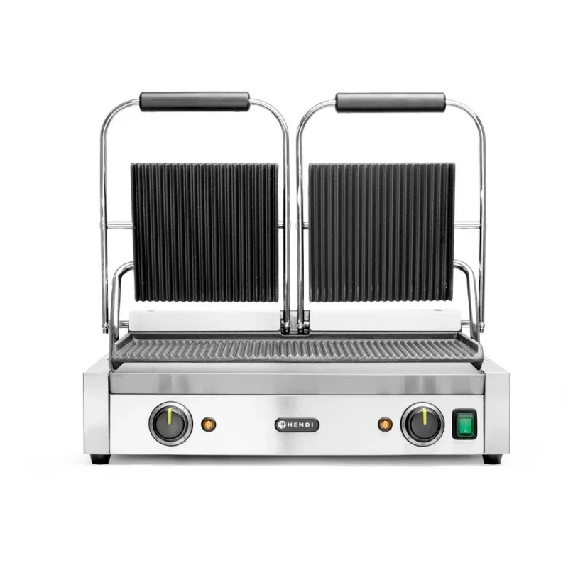 Grill de Contact - Modèle Double - Plaques Rainurées Dernier Modèle
