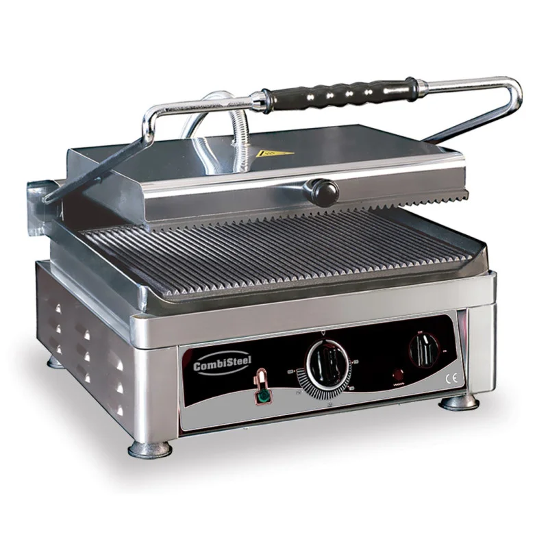 Grill Panini Simple - Plaques Rainurées Livraison Express