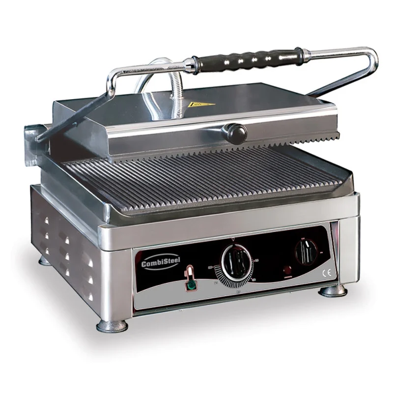 Grill Panini Simple - Plaques Rainurées Petit Prix