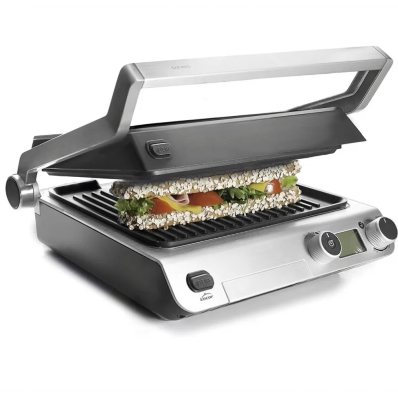 Grill à Plaques Rainurées ou Lisses - 270 mm x 220 mm Vente Flash