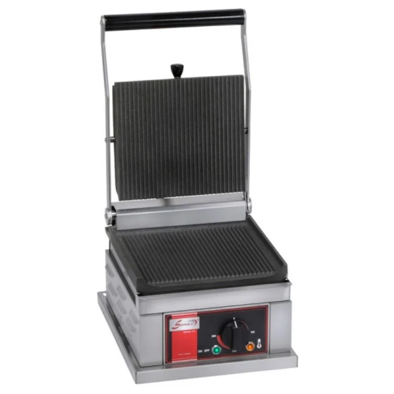 Grill Panini Simple Petit Modèle - 2 Plaques Rainurées Usine Directe