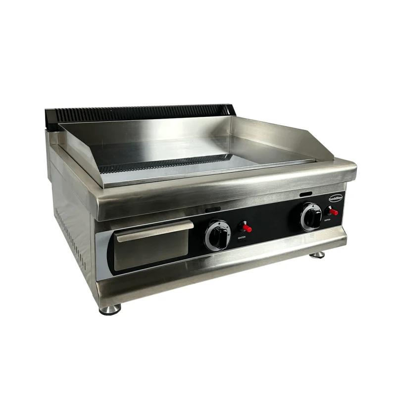 Achat Immédiat Grill à Gaz Plaque Lisse et Chromée - 650 x 575 Mm