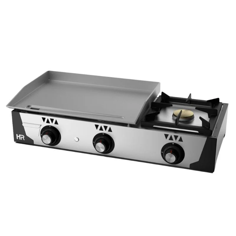 Prix Choc Plancha à Gaz avec Réchaud - 6 mm d'épaisseur - 930 x 470 mm