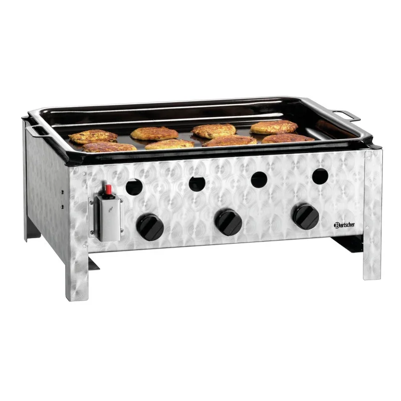 Expédié Aujourd’hui Grill de Table - Combiné à Gaz Plaque Lisse