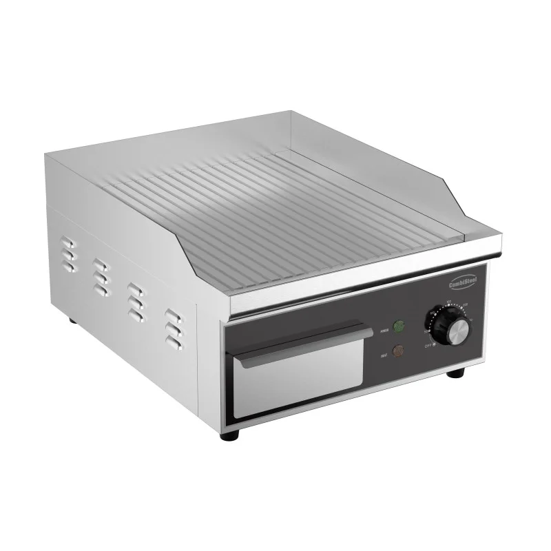 Grill Électrique Plaque Rainurée - 350 x 450 Mm Offre Du Jour