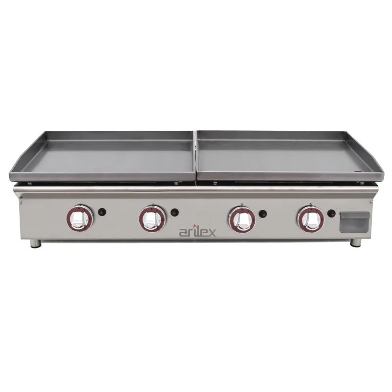 Offre Spéciale Plancha à Gaz Lisse Double Acier 6 mm - 60 + 60 cm