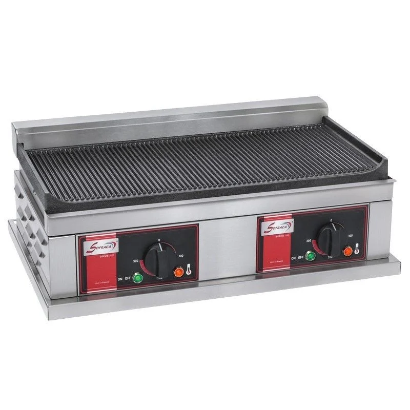 Plancha Double Electrique à Plaques Rainurées - 230 V Meilleur Choix
