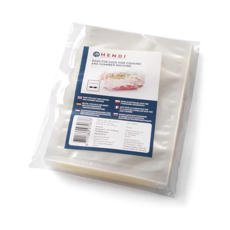 Nouvelle Collection Sacs de Cuisson Sous Vide Lisses250 x 150 mm - Lot de 100