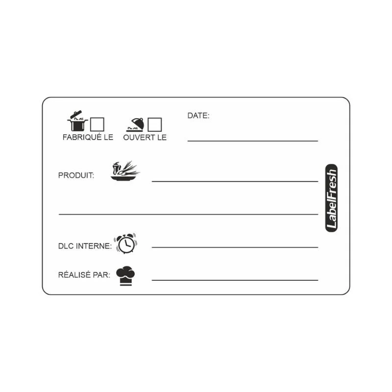 Meilleure Vente Etiquette de Traçabilité Label Fresh DLC - 70 x 45 mm - Lot de 300
