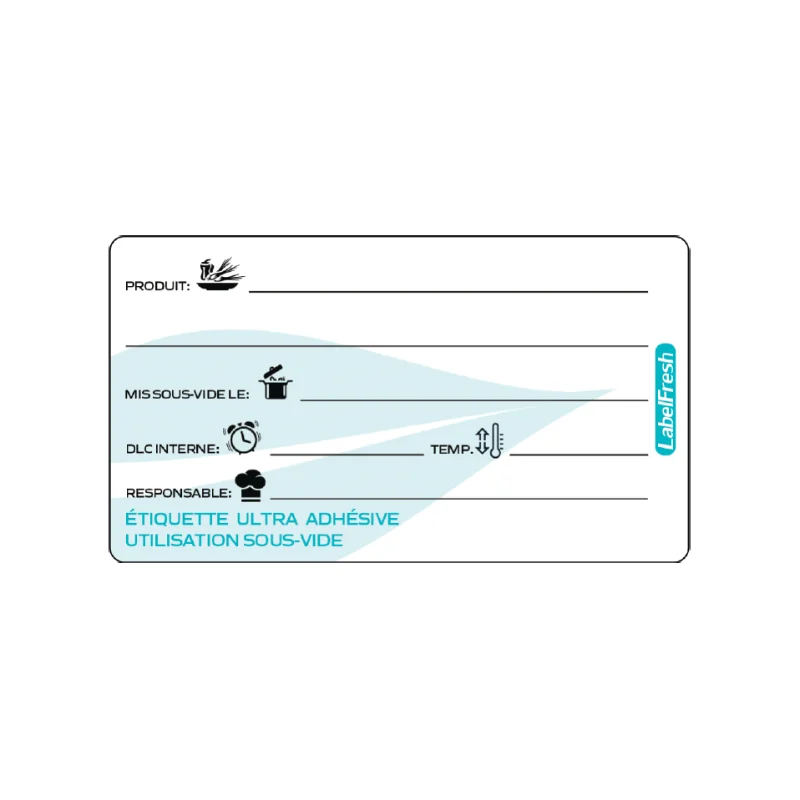 Authentique Étiquettes Sous-Vide Ultra - 45 x 80 mm - Lot de 300