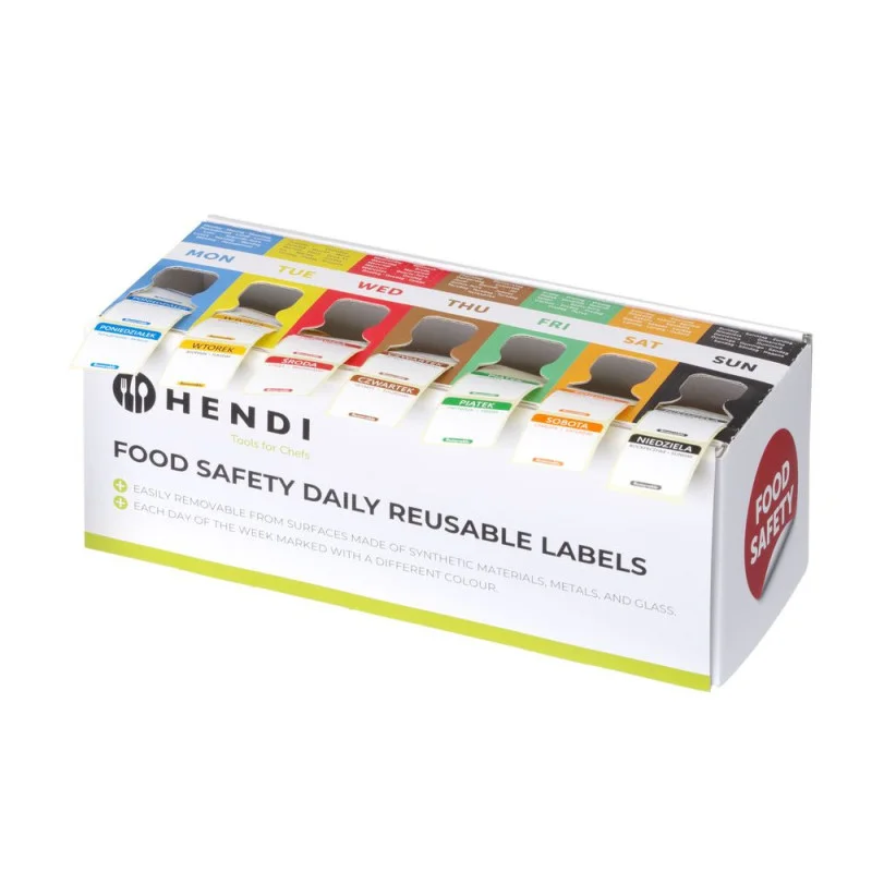 Boîte d'Étiquettes de Traçabilité 7 Jours - 25 x 25 mm - Rouleaux de 1000 Commander Maintenant