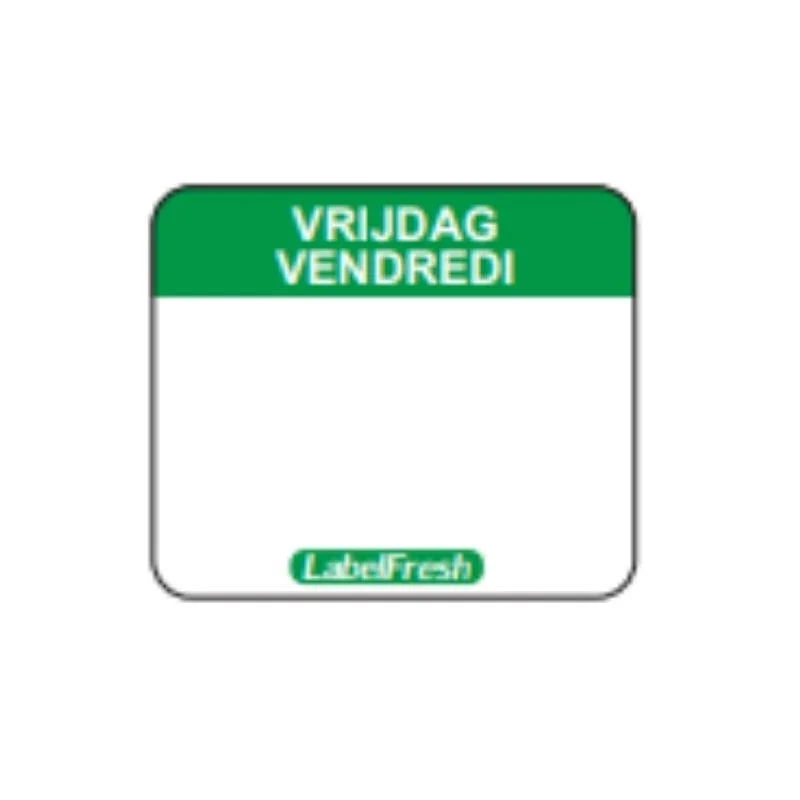 Etiquette de Traçabilité Label FreshEasy - Vendredi - 30 x 25 mm - Lot de 1000 Affaire À Saisir
