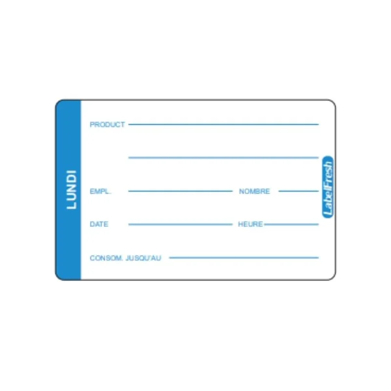 Etiquette de Traçabilité LabelFresh Pro - Lundi - 70 x 45 mm - Lot de 500 Soldes