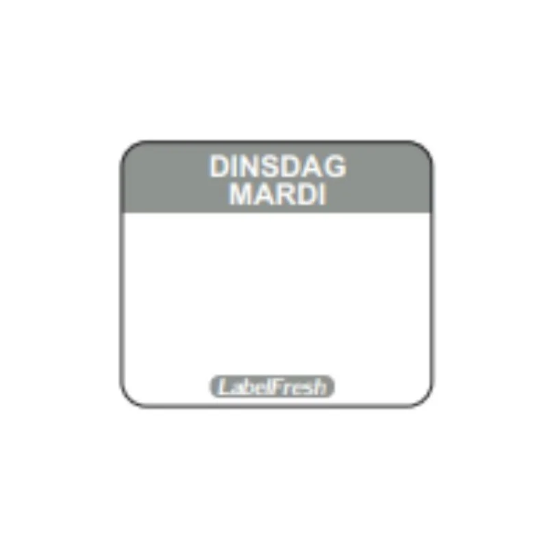 Etiquette de Traçabilité Label FreshEasy - Mardi - 30 x 25 mm - Lot de 1000 Réduction