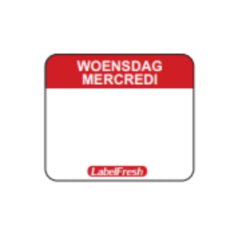 Etiquette de Traçabilité Label FreshEasy - Mercredi - 30 x 25 mm - Lot de 1000 Promotion