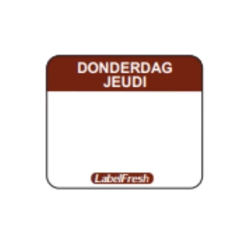 Dernière Chance Etiquette de Traçabilité Label FreshEasy - Jeudi - 30 x 25 mm - Lot de 1000