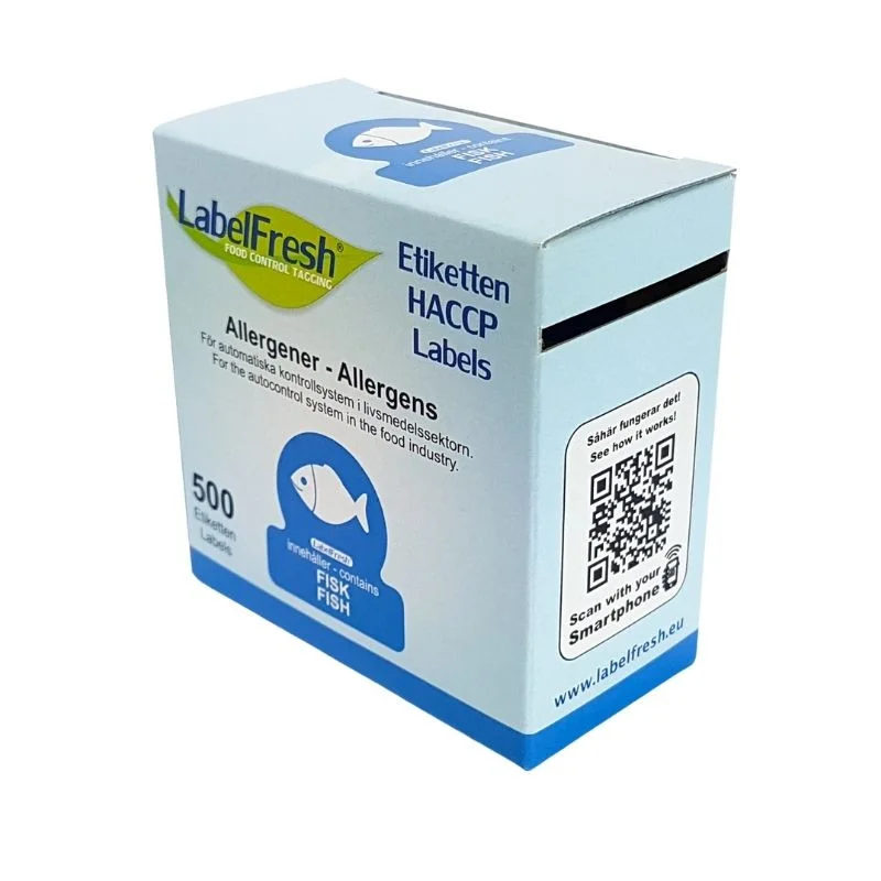 Etiquette de Traçabilité LabelFresh Allergènes Icônes - Poisson - 70 x 45 mm - Lot de 500 Nouvel Arrivage