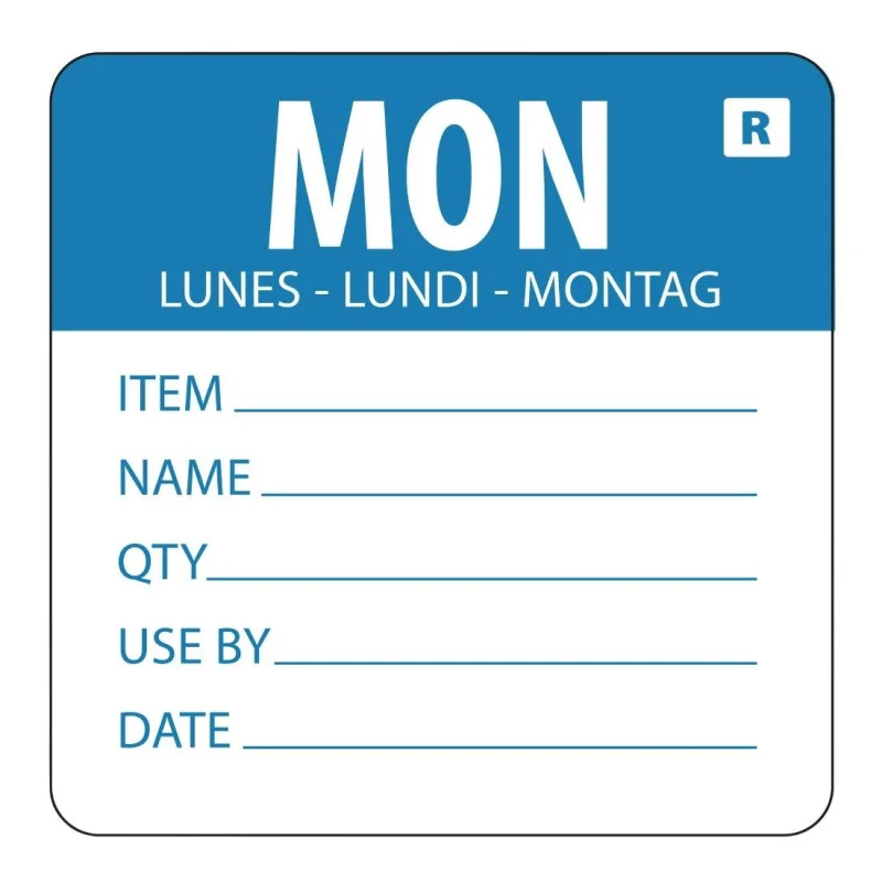 Etiquette Amovible "Lundi" - Lot de 500 Affaire À Saisir