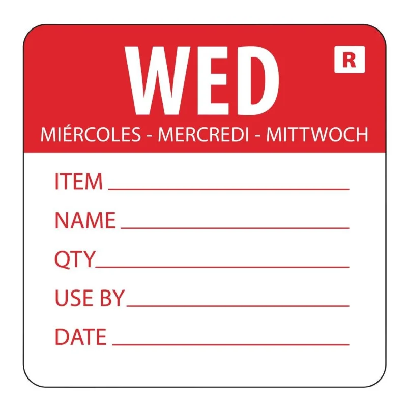 Meilleur Prix Etiquette Amovible"Mercredi"