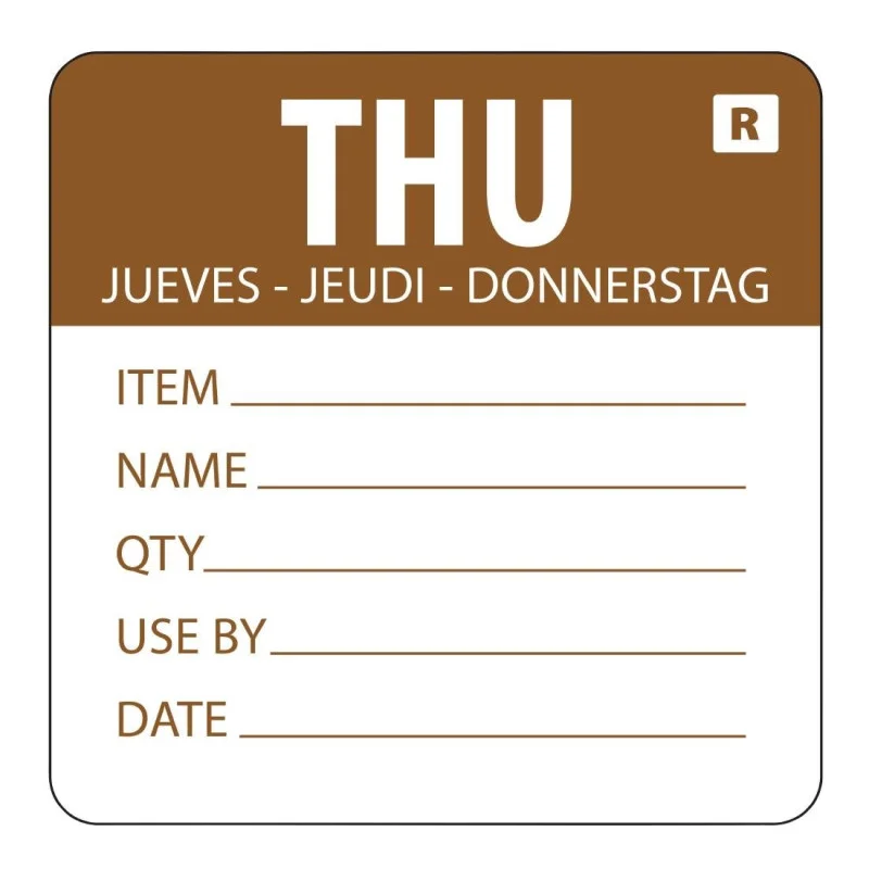 Etiquette Amovible"Jeudi" Nouveauté