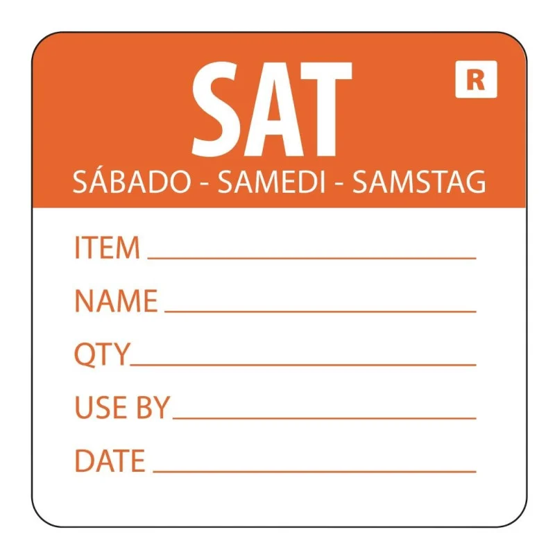 Etiquette Amovible "Samedi" Satisfait Ou Remboursé