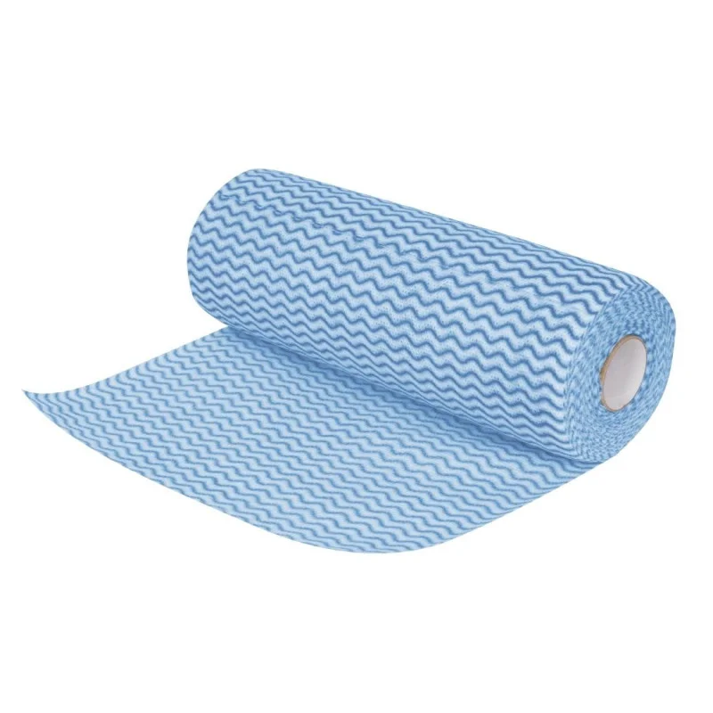 Bon Marché Chiffon Non Tissé Bleu - Rouleau de 100