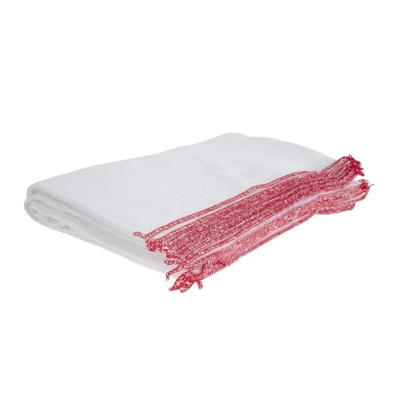 Prix Promo Lavettes Blanchies Rouges - Lot de 10