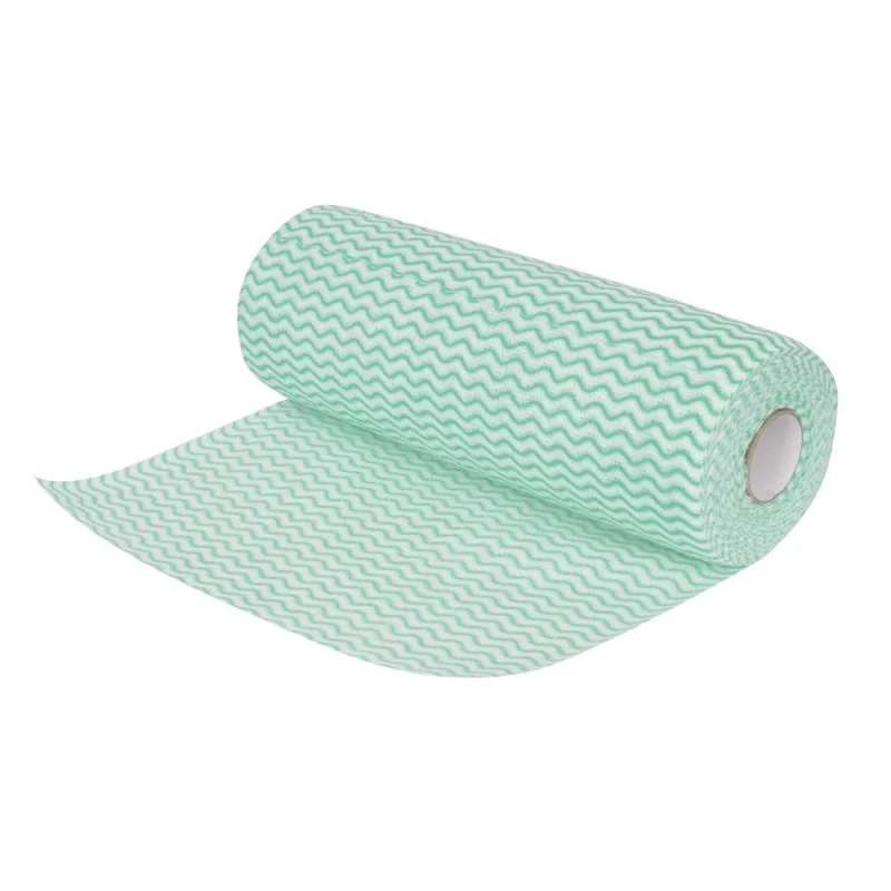 Chiffons Non Tissés Verts - Rouleau de 100 Expédié Aujourd’hui