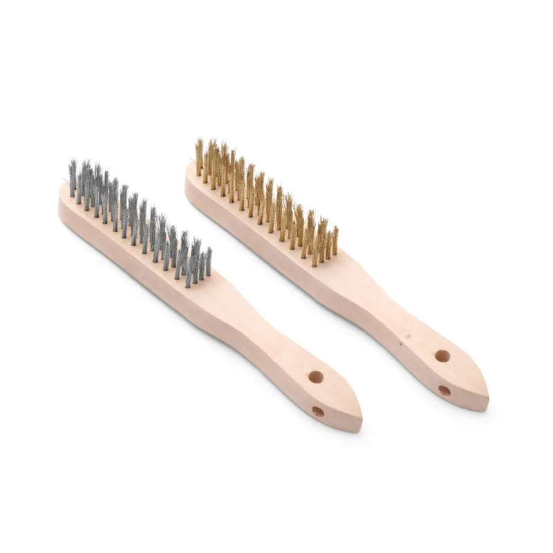 Nouvelle Collection Set de Brosses avec Brins en Laiton et en Inox - 2 Pièces