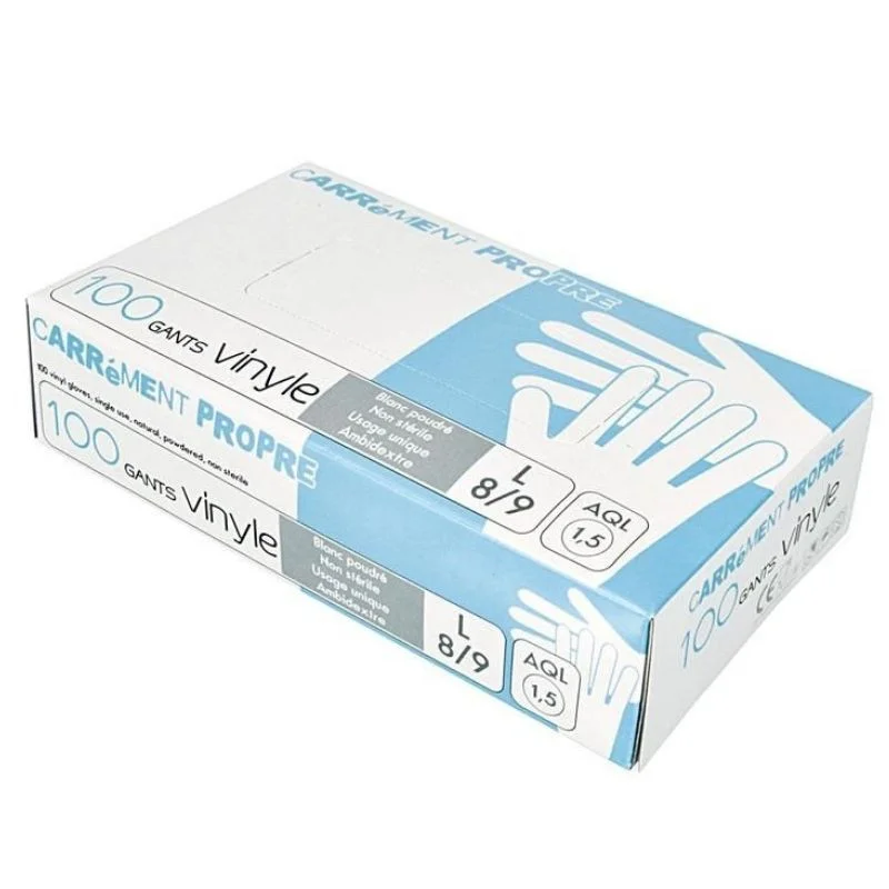 Commande En Gros Gants en VinyleTaille L - Lot de 100