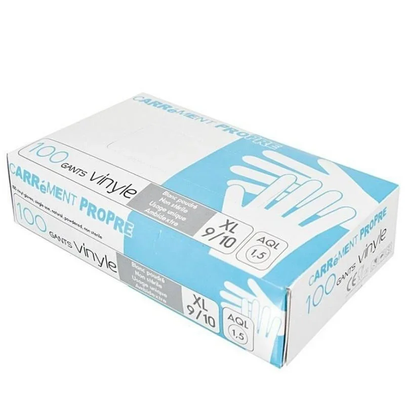 Marque Gants en Vinyle Taille XL - Lot de 100