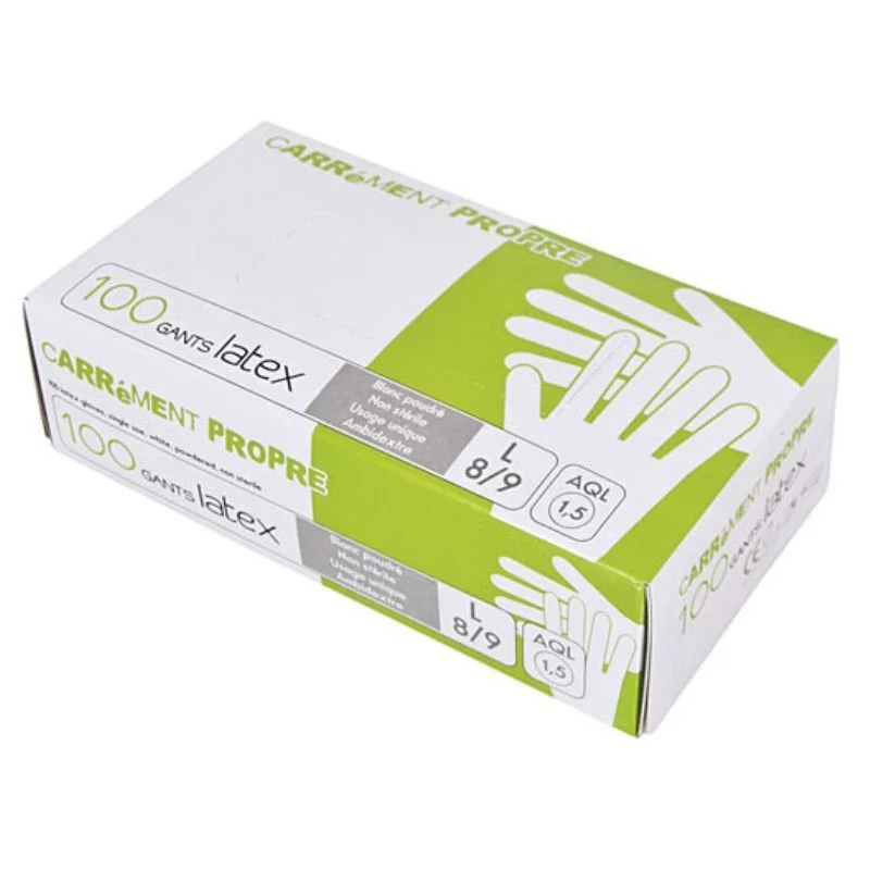 Promotion Saisonnière Gants Poudrés en Latex - Taille L - Lot de 100