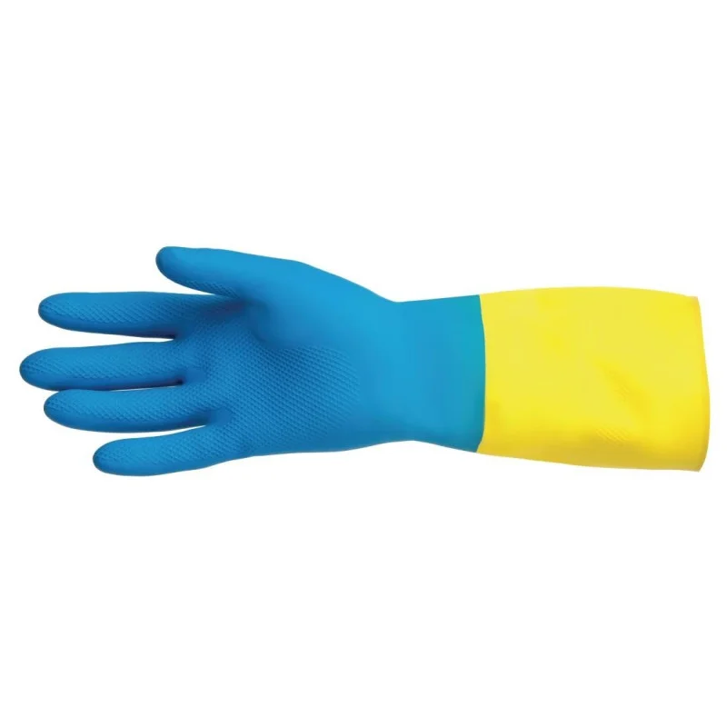 Produit De Marque Gants Étanches Protection Chimique Légère Bleus et Jaunes Mapa 405 - Taille L