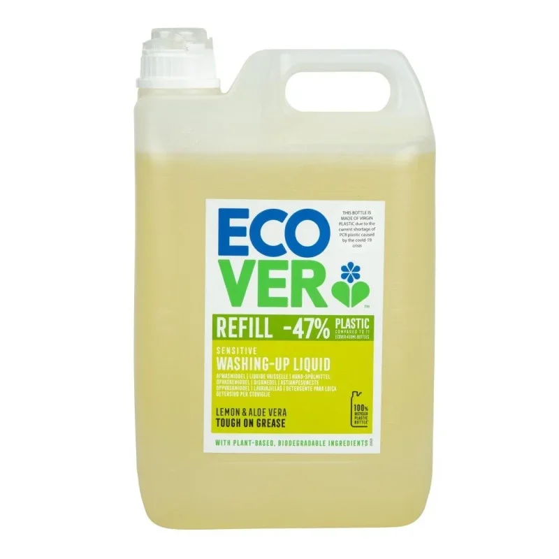 Liquide Vaisselle Concentré Citron et Aloe Vera Ecover 5 L Authentique