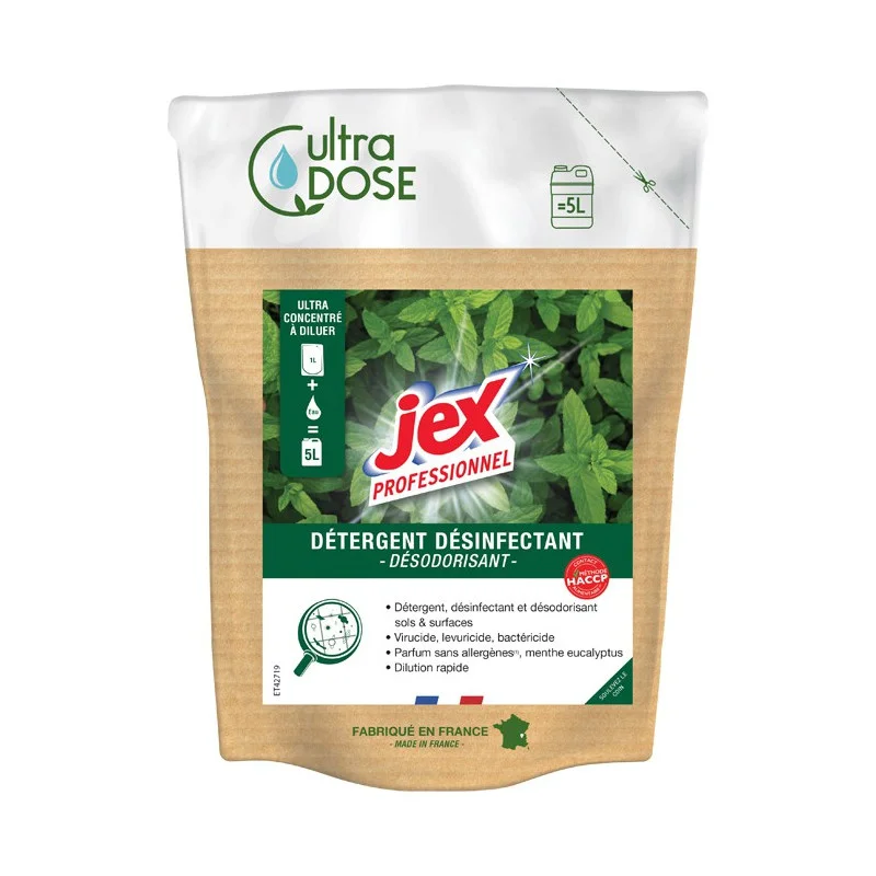 Détergent Désinfectant Ultra Dose 5 L - Menthe Eucalyptus Vente Flash