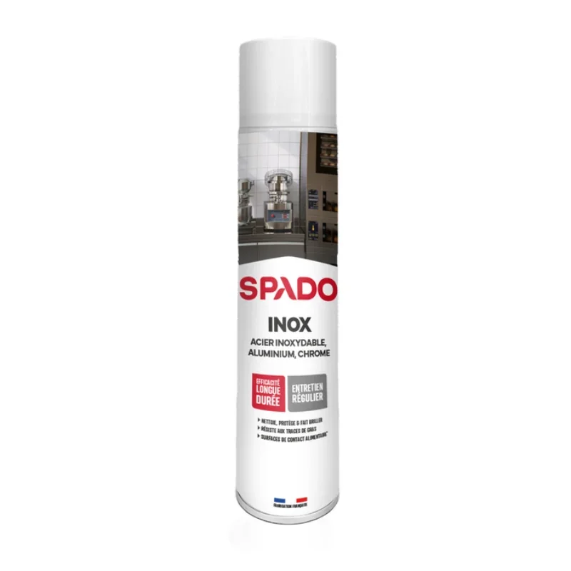Spray Nettoyant pour Inox, Aluminium et Chrome - 750 ml Haute Qualité