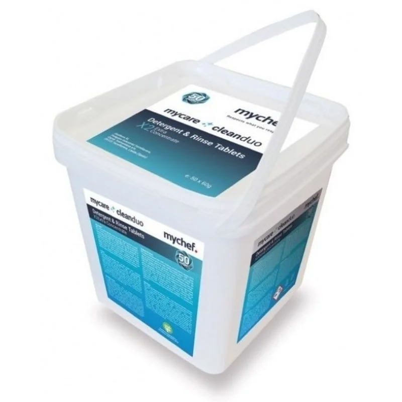 Tablette de Détergent et Liquide de Rinçage Clean Duo - 24 Lots de 50 Prix Promo