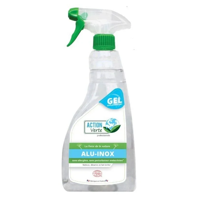 Spray Gel Nettoyant Dégraissant pour Inox et Aluminium - 750 ml Certifié