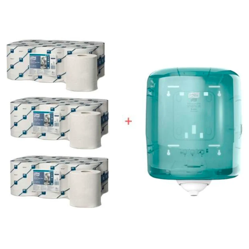 Starter Pack Distributeur à Dévidage Central et Papiers d'Essuyage Plus Bon Marché