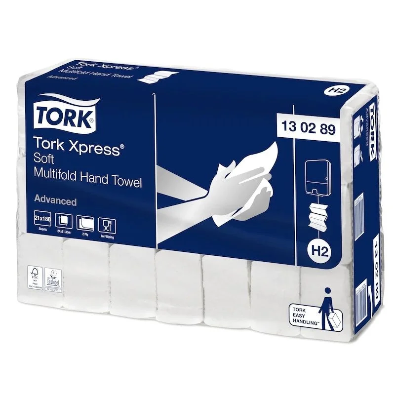 Pas Cher Essuie-Mains Interfoliés Doux Advanced Blanc - Tork Xpress® - 21 x 180 Feuilles