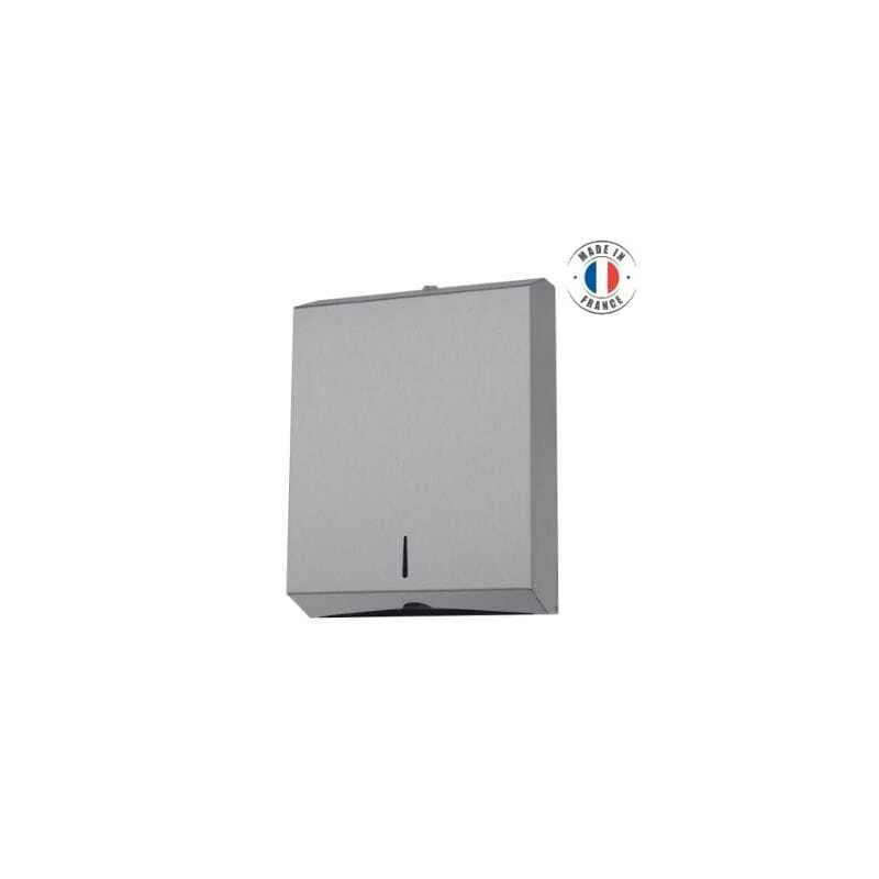 Distributeur Inox d'Essuie Mains Papier Pliés Paiement Sécurisé