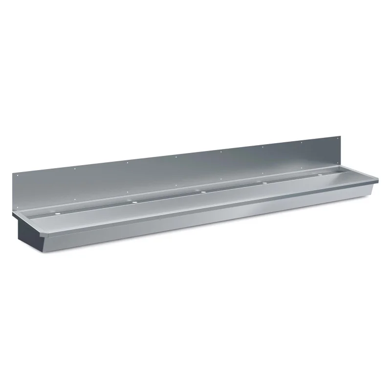 Quantité Limitée Évier Inox avec Pare-Éclaboussures et Bouchon de Vidange - L 3000 x P 468 mm