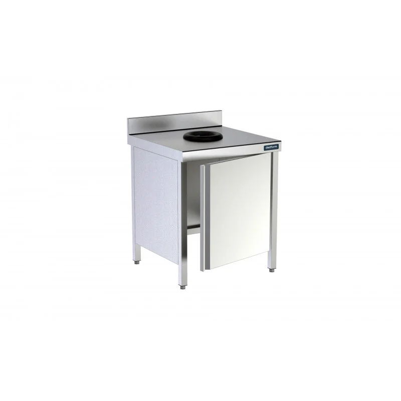Table de Tri avec Porte et Trou Vide-Déchets - L 700 x P 600 mm Livraison Gratuite