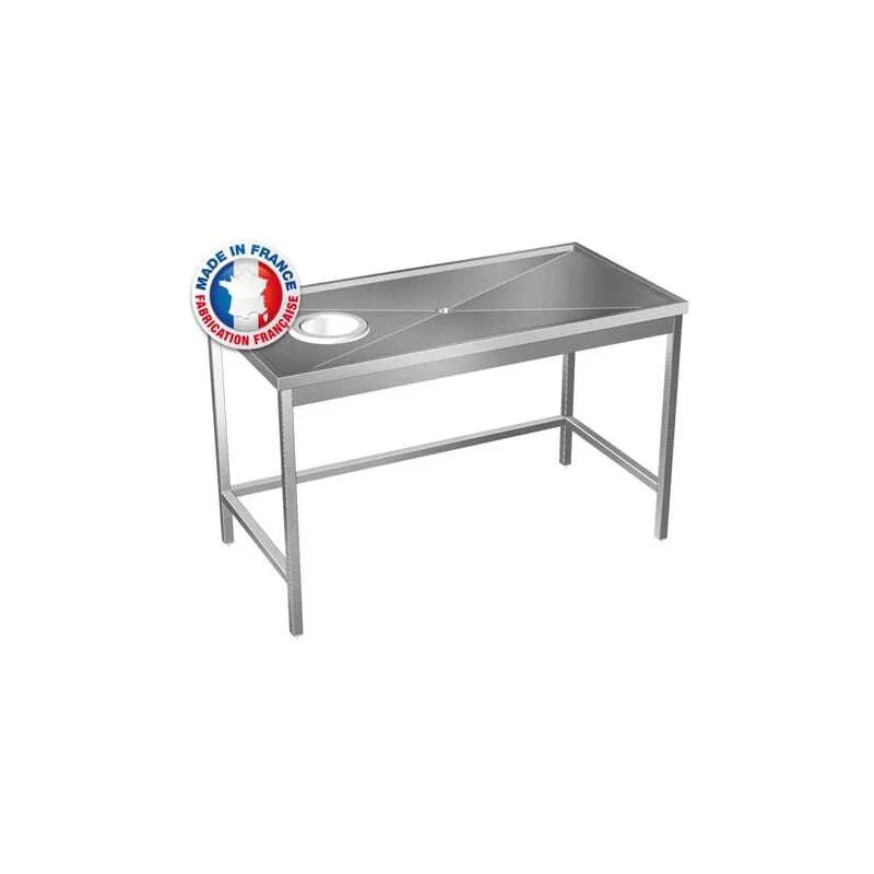 Table de Débarrassage sur Mesure avec Trou Vide-Déchets - L 851 à 1050 mm Meilleur Choix