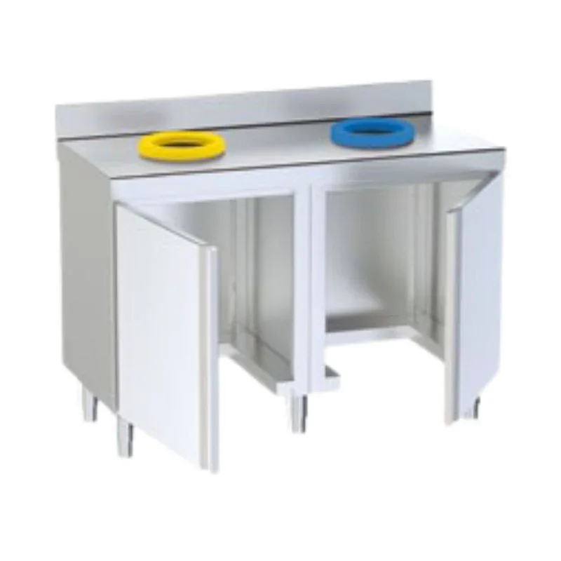 Seulement Aujourd’hui Table de Tri Central pour Enfants Fermé avec 2 Trous et Portes - L 1200 x P 600 mm