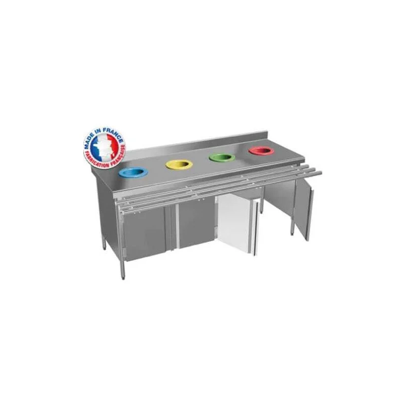 Table de Tri Sélectif 4 Portes - Version Enfant - Roulettes Polyamide Nouvelle Collection