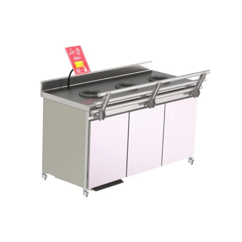 Meuble de Pré-Tri Sélectif avec Pesée 3 Portes, 3 TVO - Version Enfant - Roulettes Polyamide Expédition Rapide