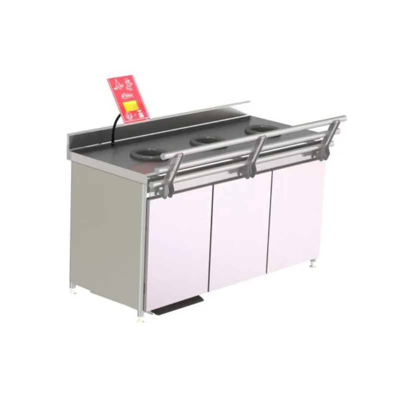 Achetez Aujourd’hui Meuble de Pré-Tri Sélectif avec Pesée - 3 Portes, 3 TVO - Vérins Inox