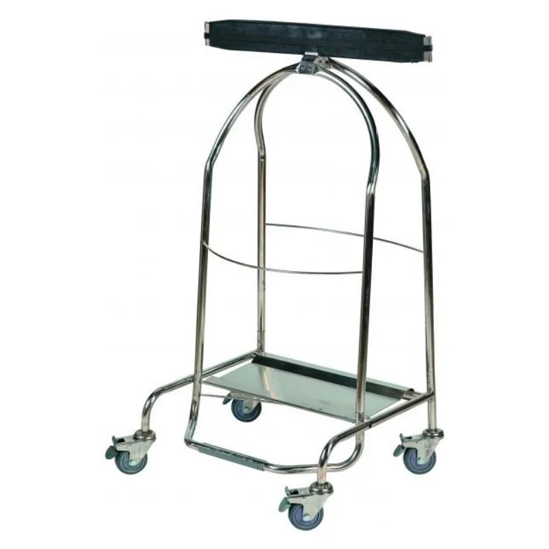 Porte Sac Poubelle à Pince - Inox 304 - 4 Roues Offre Du Jour