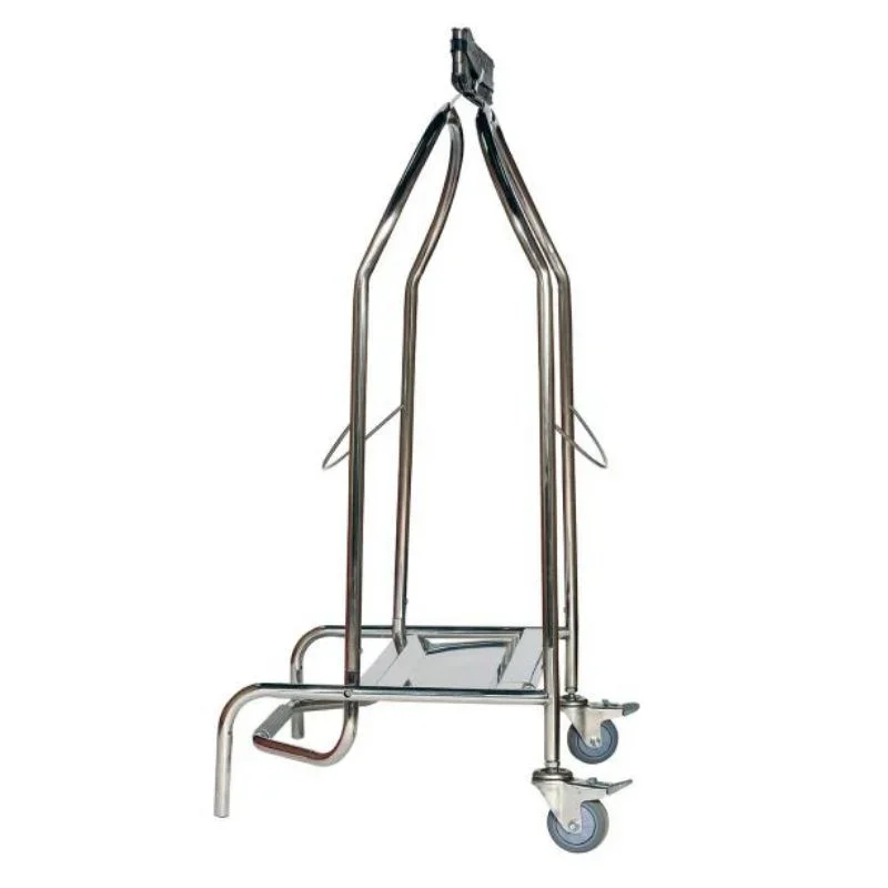 Porte Sac Poubelle à Pince - Inox 304 - 2 Roues Retour Gratuit